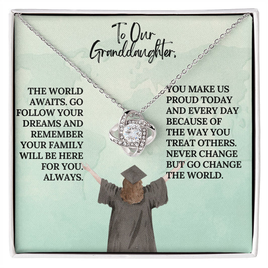 TO OUR GRANDDAUGHTER GRADUATION GIFT NECKLACE