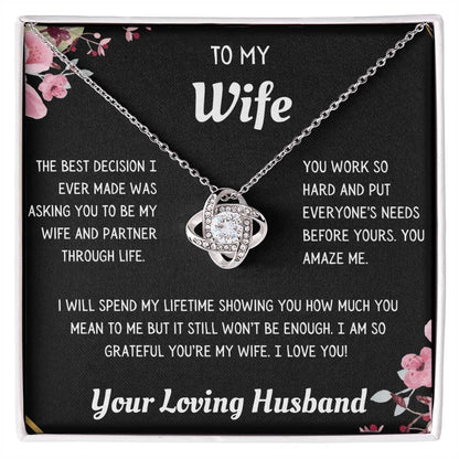 Wife Love Knot Necklace from Husband