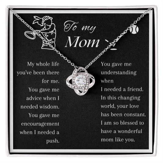 Love Knot Necklace for Tennis  Mom