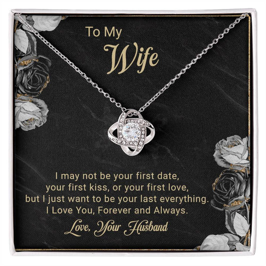 To My Wife - Love Your Husband - Love Knot Necklace