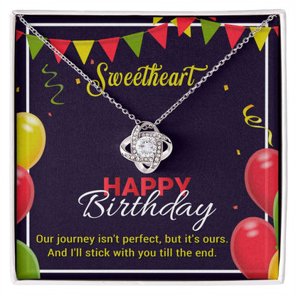 Sweetheart - Happy Birthday Gift - Love Knot Necklace