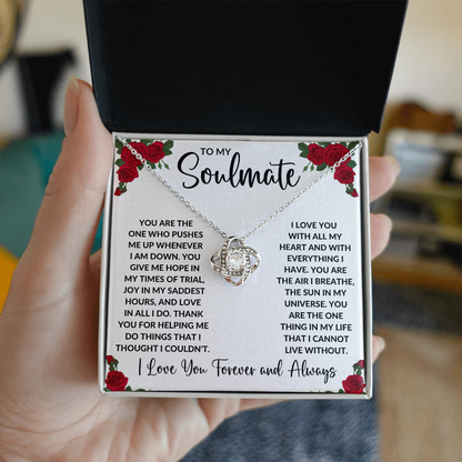 Soulmate I Love You Love Knot Necklace