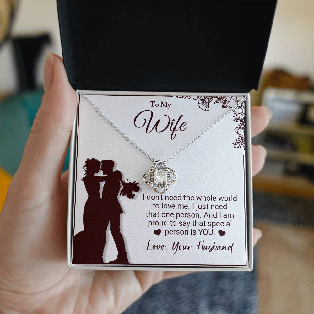 To My Wife - Love Knot Necklace