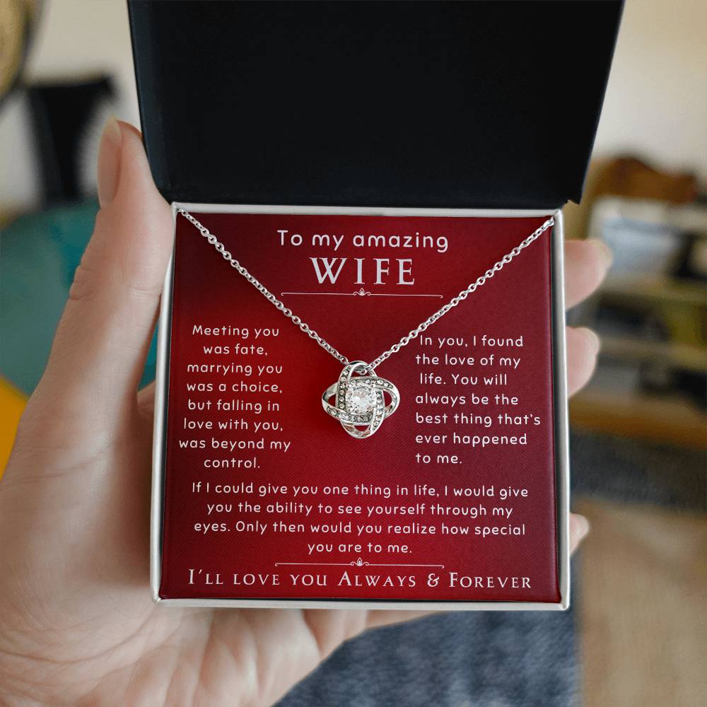 Amazing Wife Love Knot Necklace