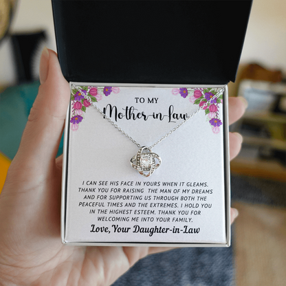 Mother-in-Law Love Knot Necklace from Daughter-in-Law