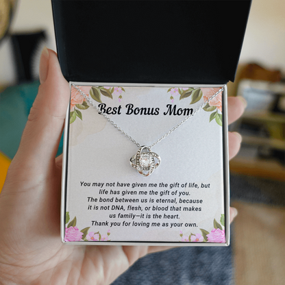 Love Knot Necklace for Best Bonus Mom