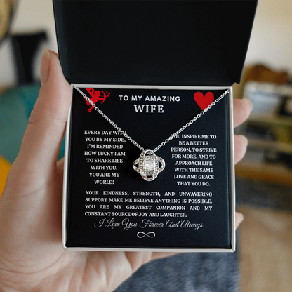 My Inspiring Wife Valentine's Day Love Knot Necklace