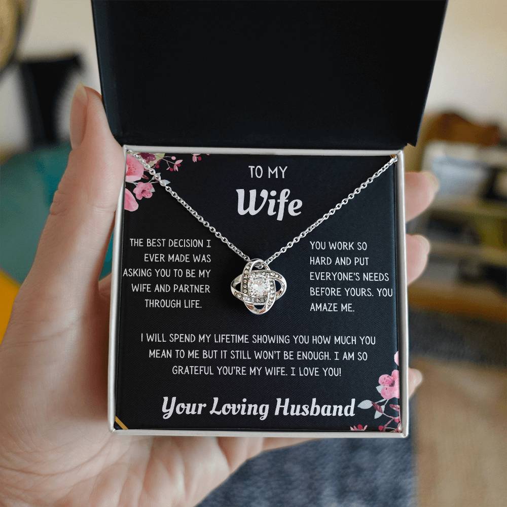 Wife Love Knot Necklace from Husband