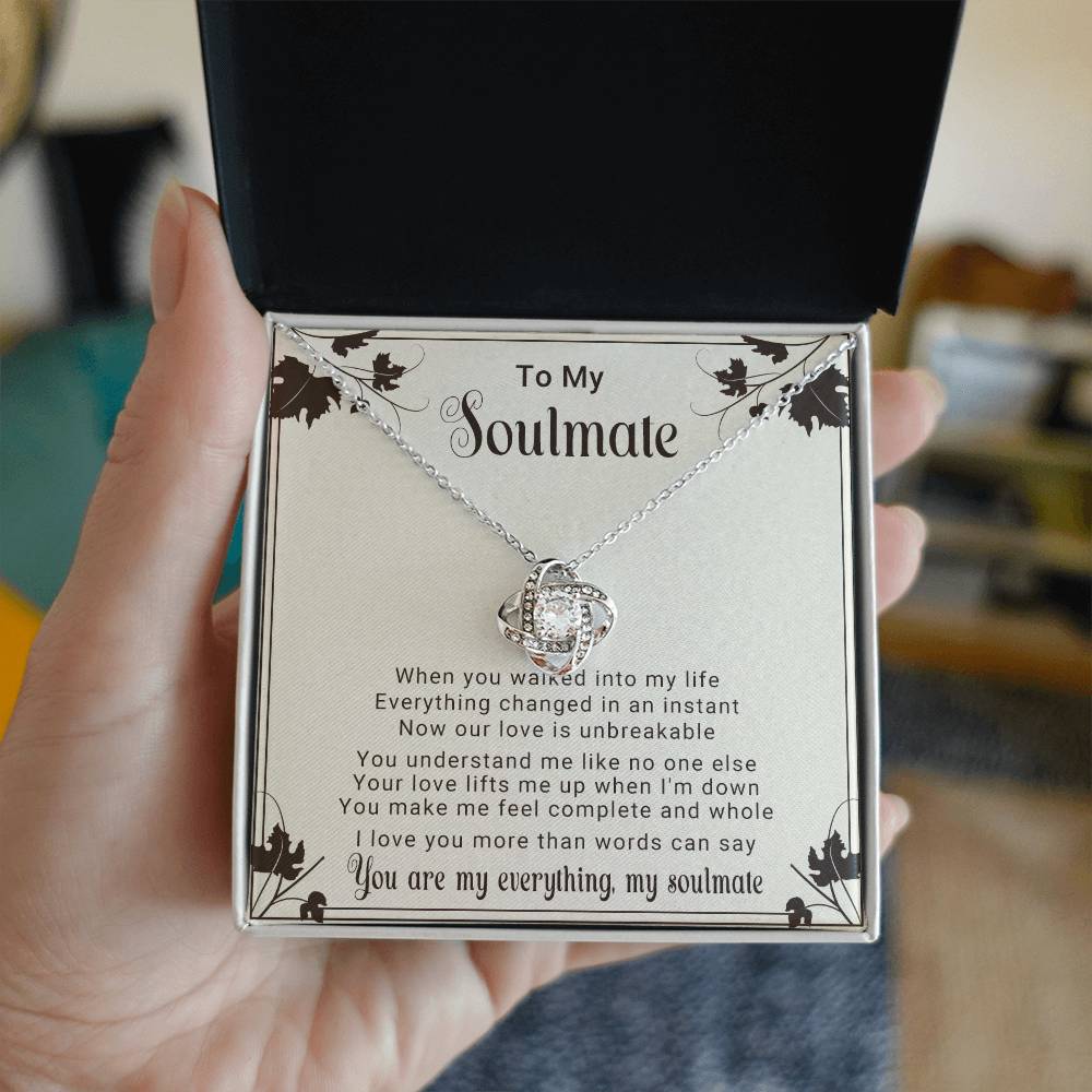 To My Soulmate - Love Knot Necklace