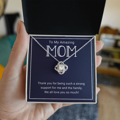 My Amazing Mom Love Knot Pendant Necklace