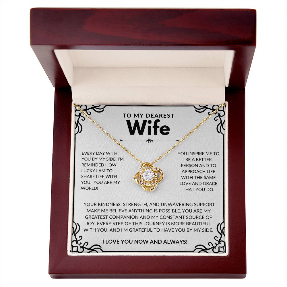 Dearest Wife Love Knot Necklace