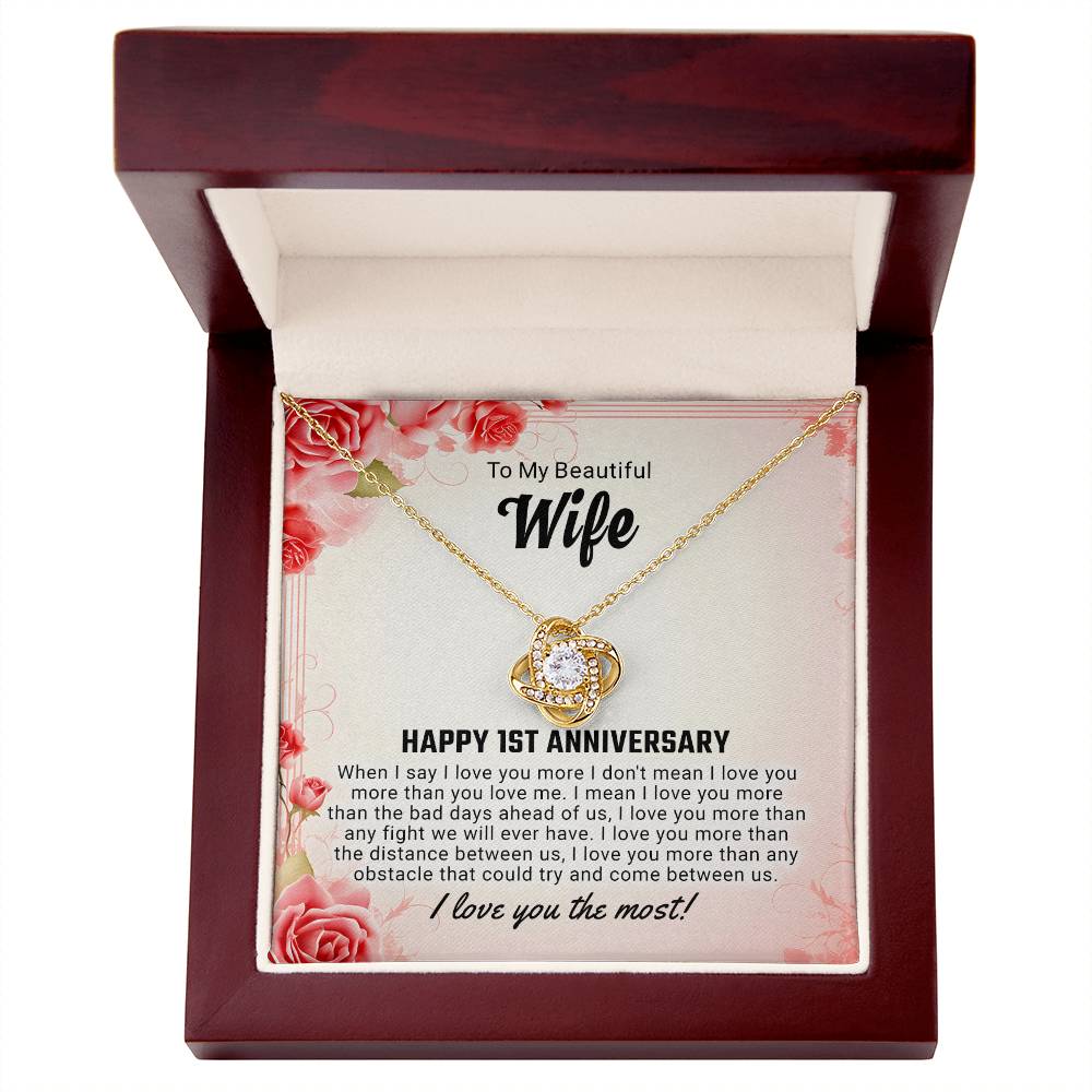 First Anniversary Love Knot Necklace