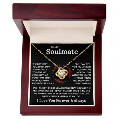 You're My Most Precious Gift Soulmate Love Knot Necklace