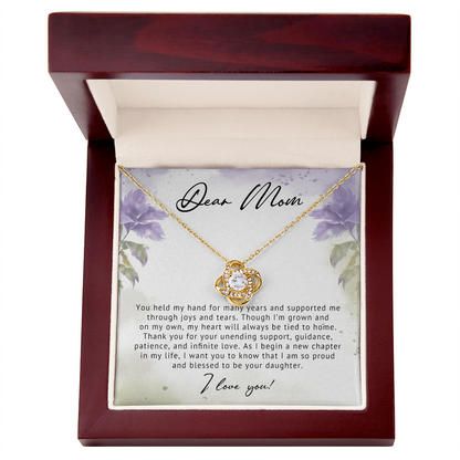 Dearest Mom Love Knot Necklace