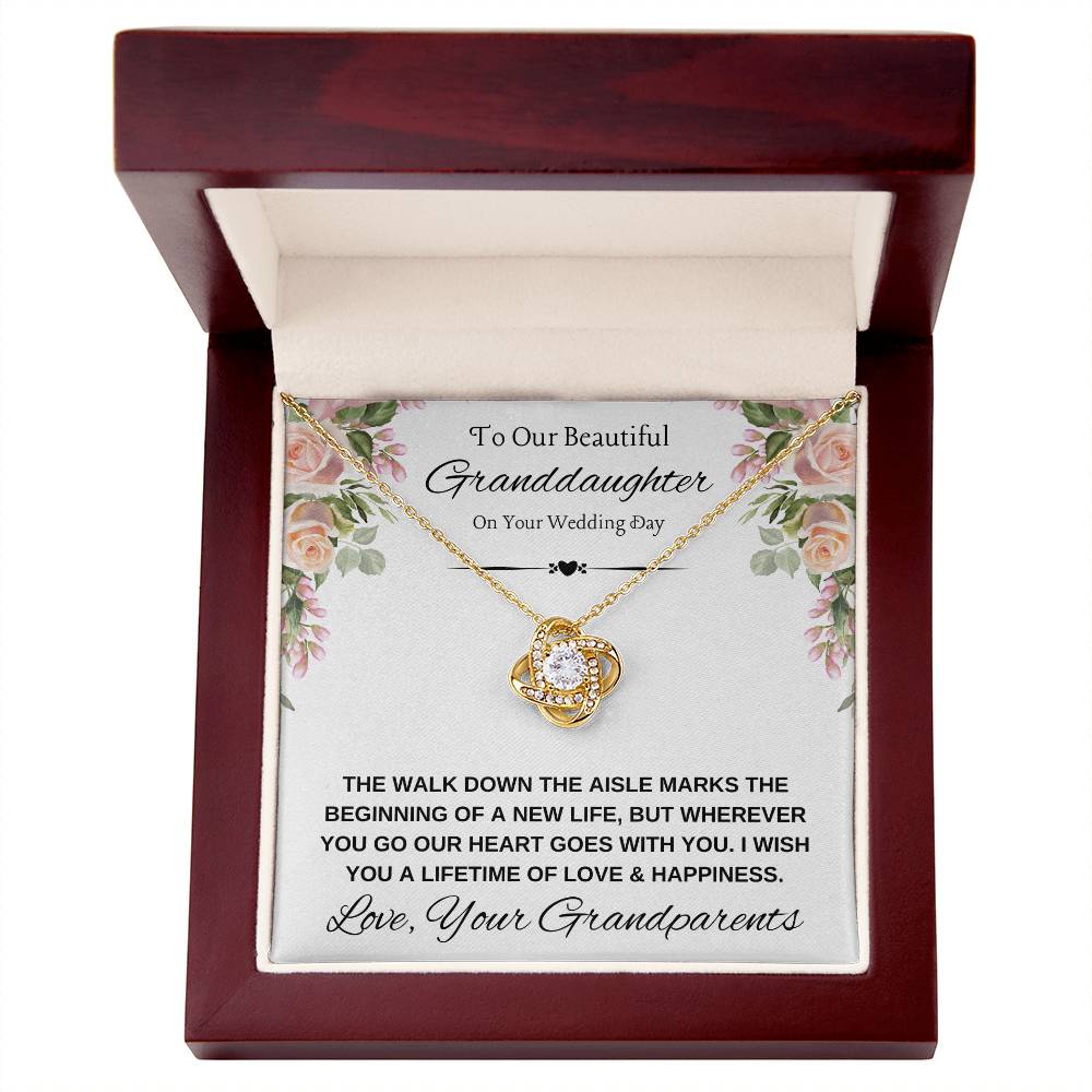 To Granddaughter on Wedding Day from Grandparents Necklace