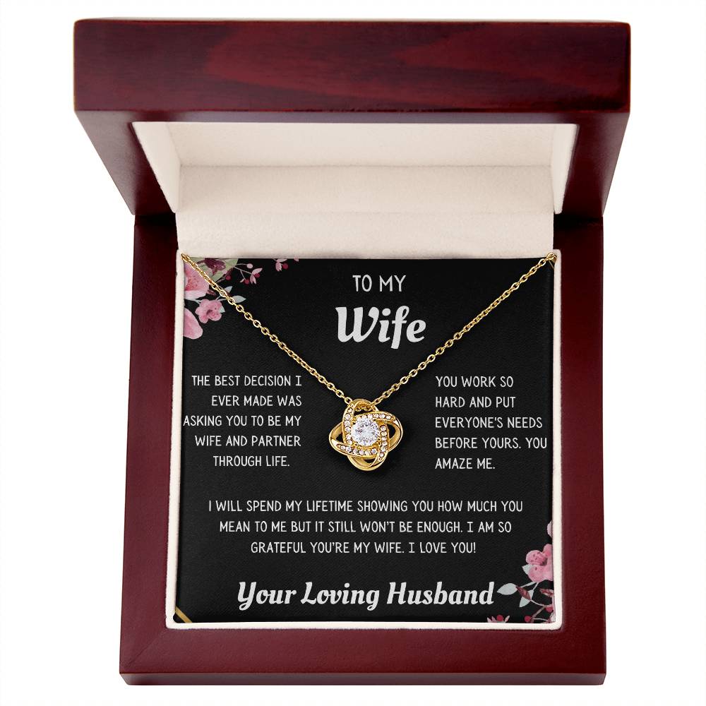 Wife Love Knot Necklace from Husband