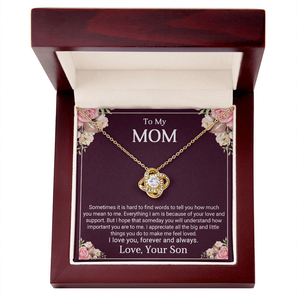 Love Knot Necklace from Son to Mom