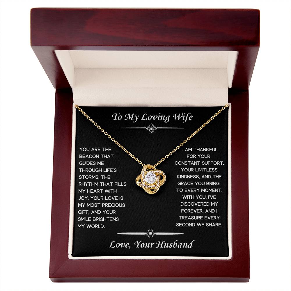 To My Loving Wife Love Knot Necklace