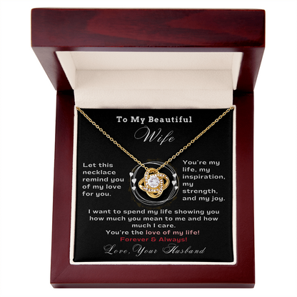 My Wife Love of My Life Forever Love Knot Necklace