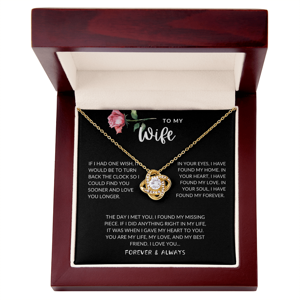 Wife Forever and Always Love Knot Necklace