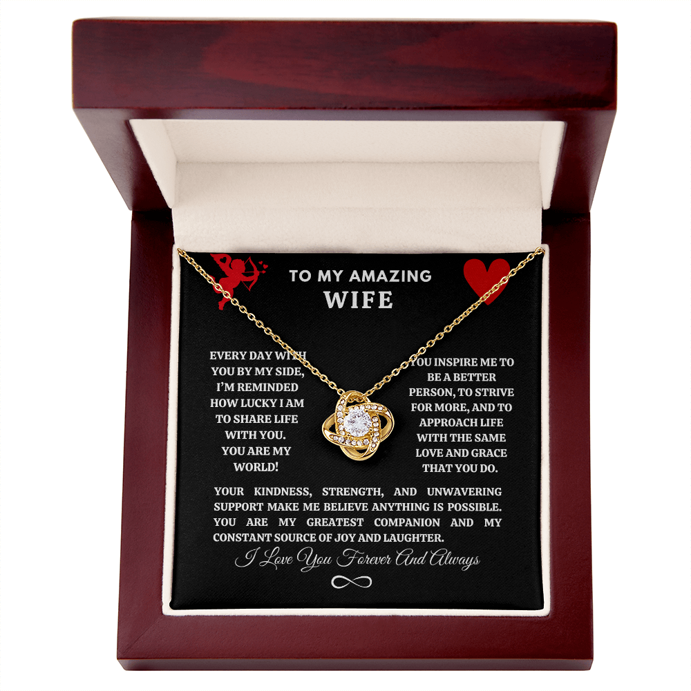 My Inspiring Wife Valentine's Day Love Knot Necklace