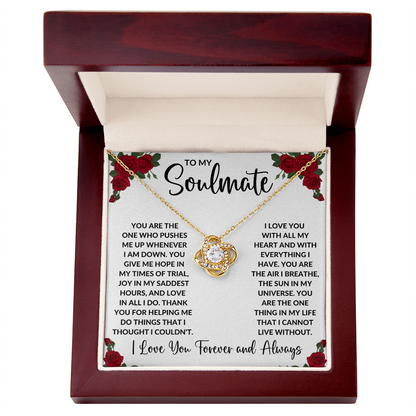 Soulmate I Love You Love Knot Necklace