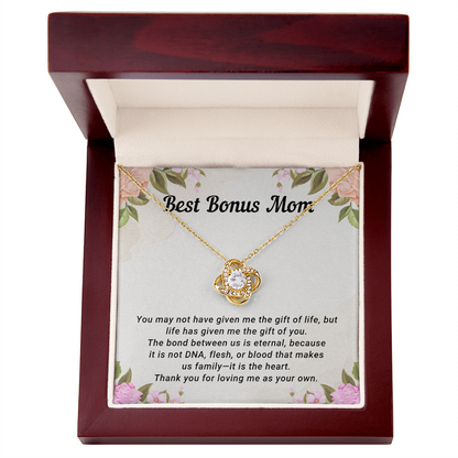 Love Knot Necklace for Best Bonus Mom