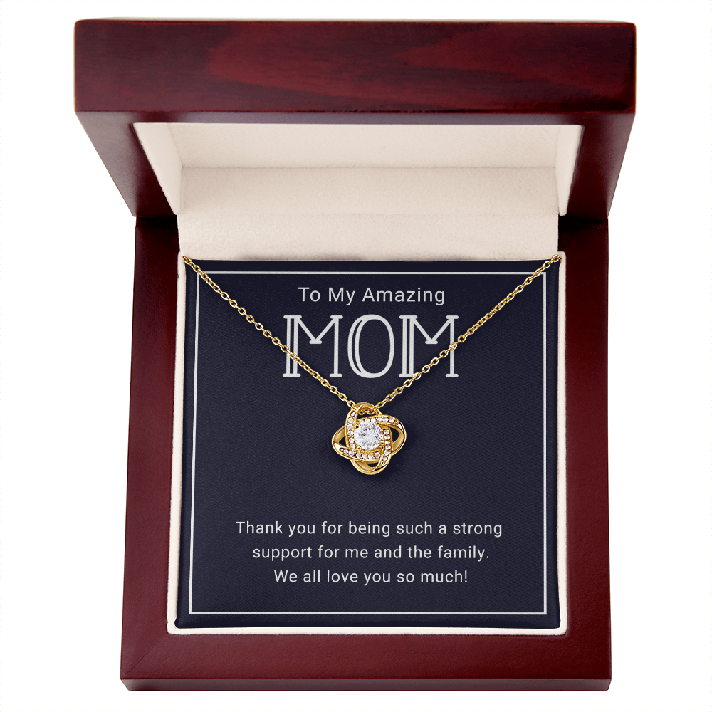 My Amazing Mom Love Knot Pendant Necklace