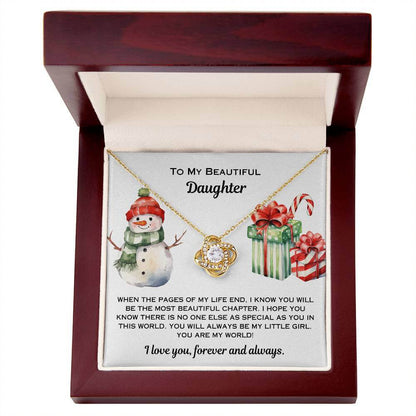 Holiday Daughter Love Knot Necklace