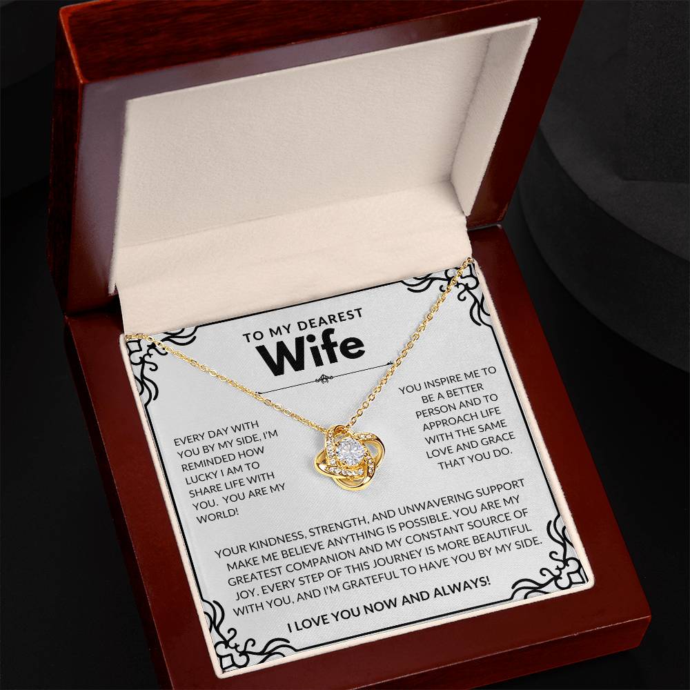 Dearest Wife Love Knot Necklace