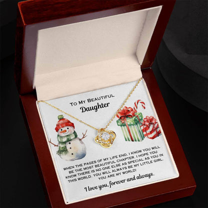 Holiday Daughter Love Knot Necklace
