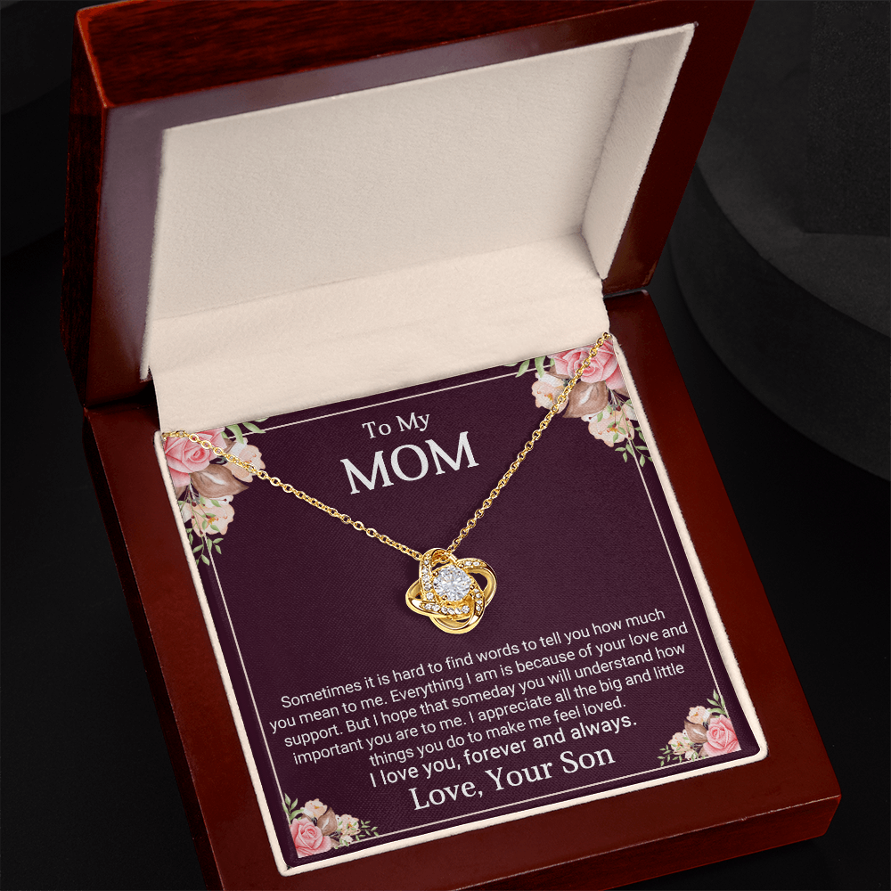 Love Knot Necklace from Son to Mom