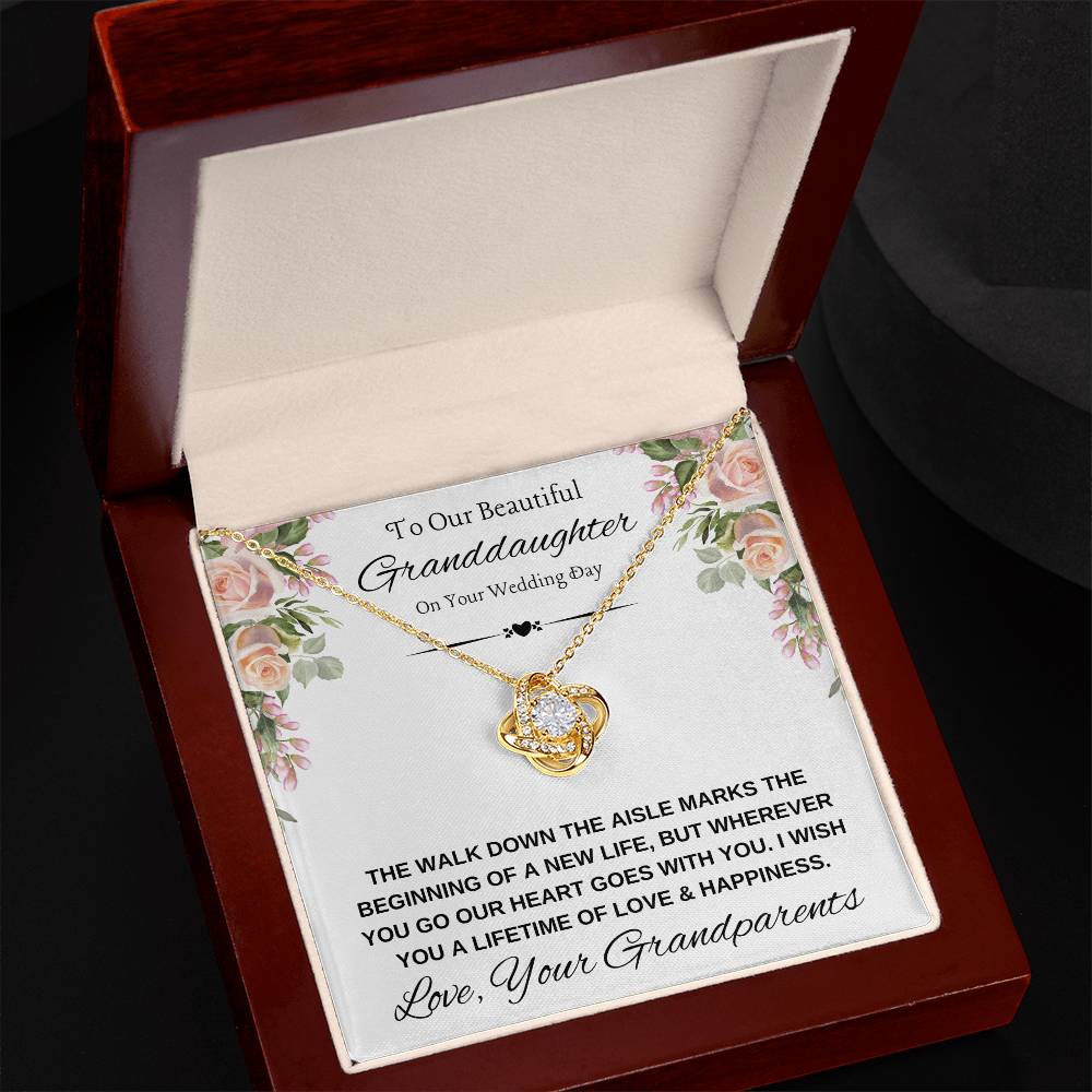 To Granddaughter on Wedding Day from Grandparents Necklace