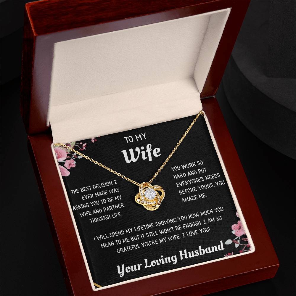 Wife Love Knot Necklace from Husband