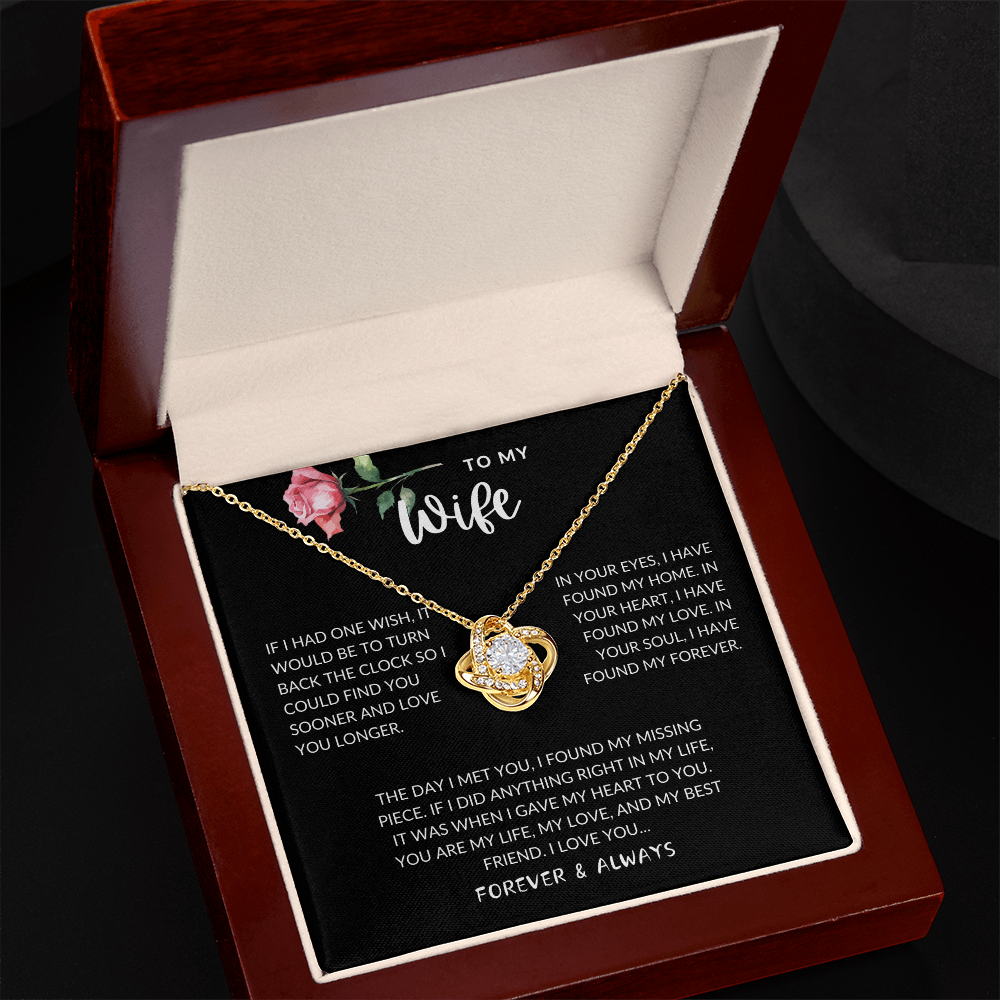 Wife Forever and Always Love Knot Necklace