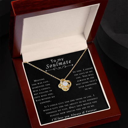 Soulmate Always and Forever Love Knot Necklace