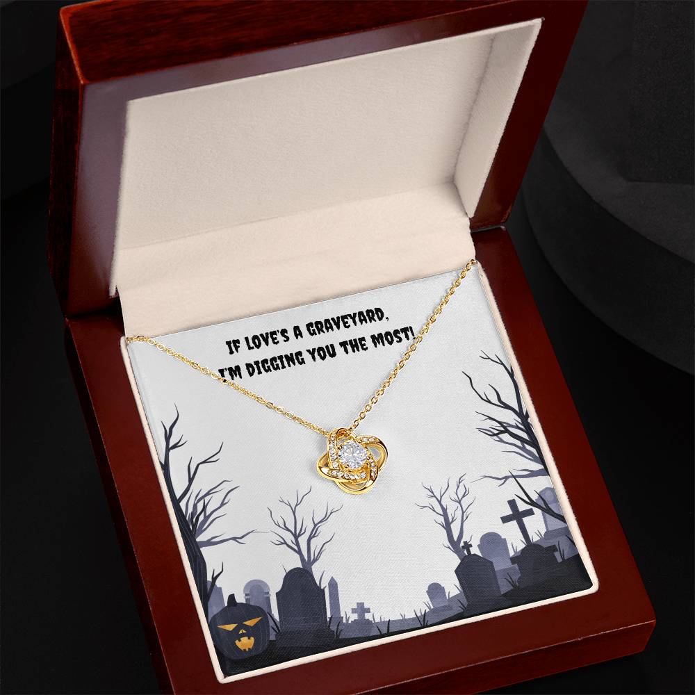 Halloween Graveyard Love Knot Necklace