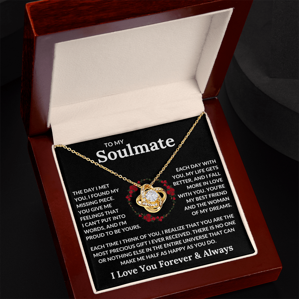 You're My Most Precious Gift Soulmate Love Knot Necklace