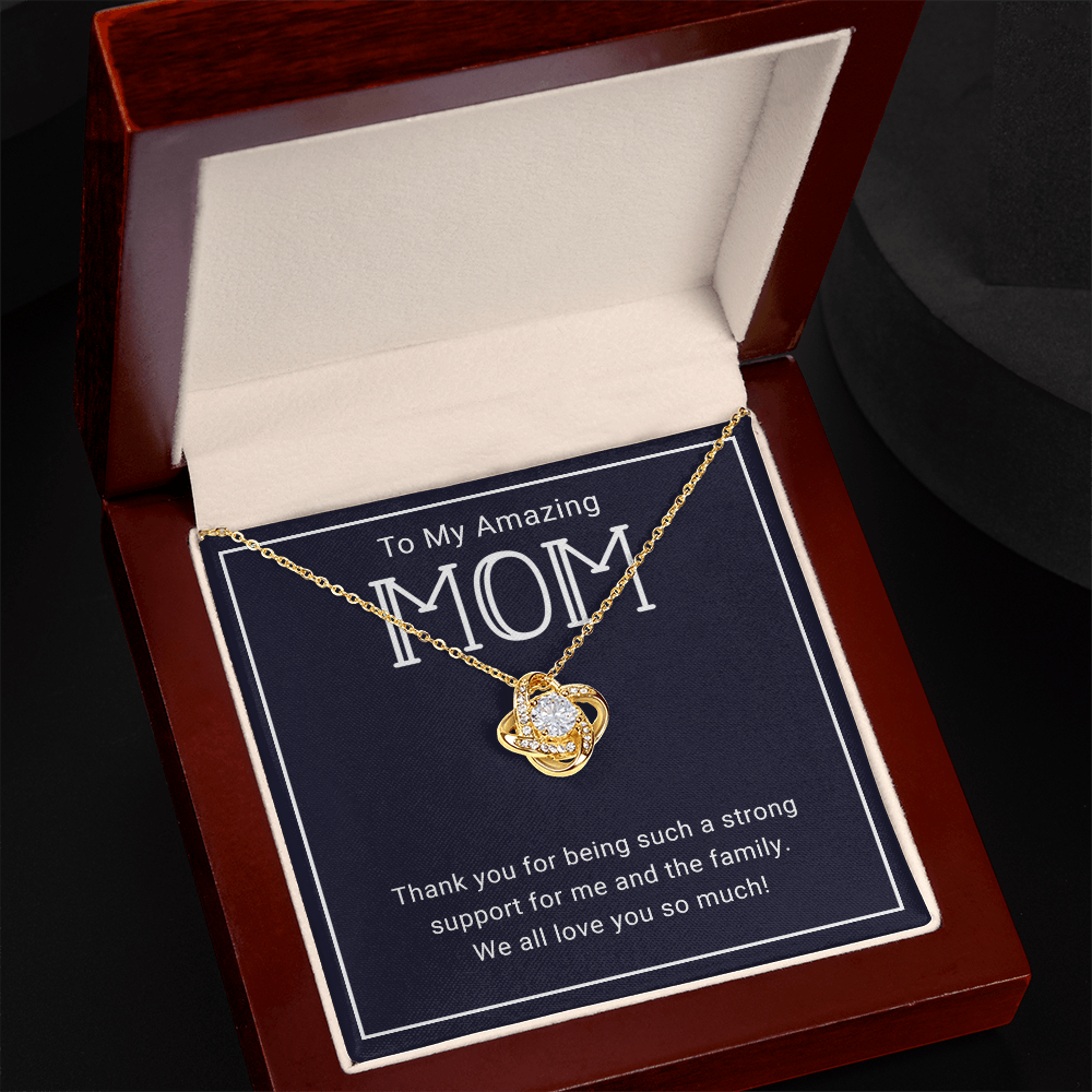 My Amazing Mom Love Knot Pendant Necklace