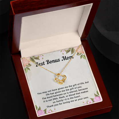 Love Knot Necklace for Best Bonus Mom