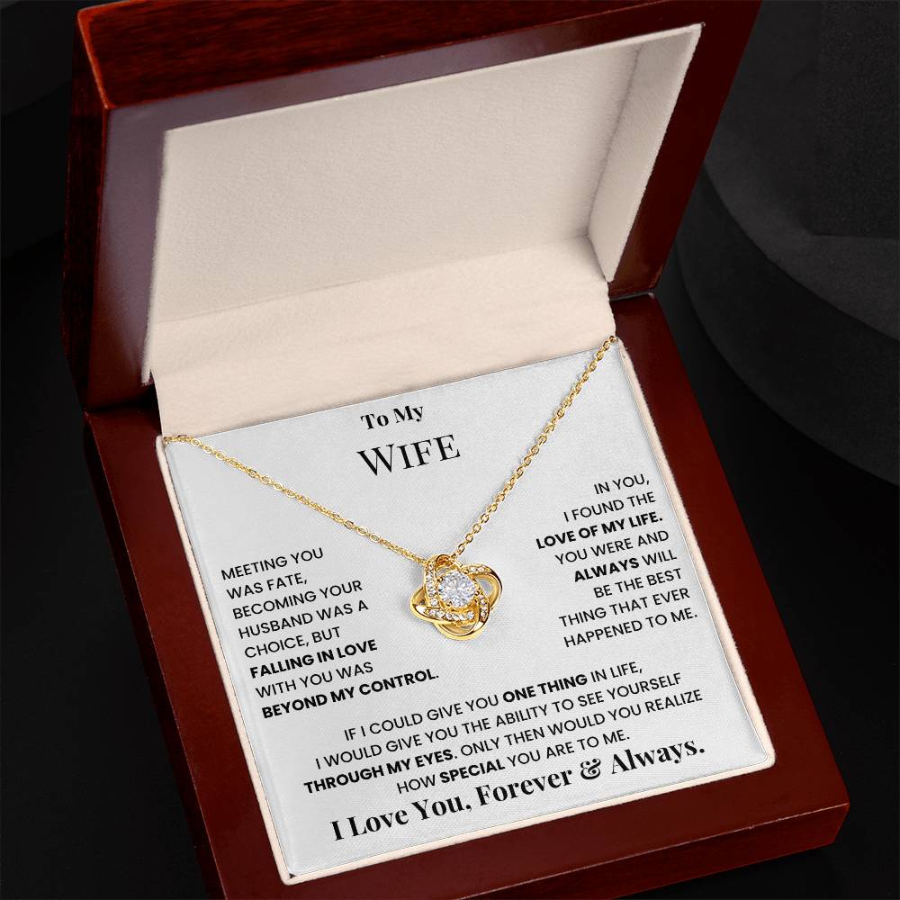 Forever and Always Wife Love Knot Necklace