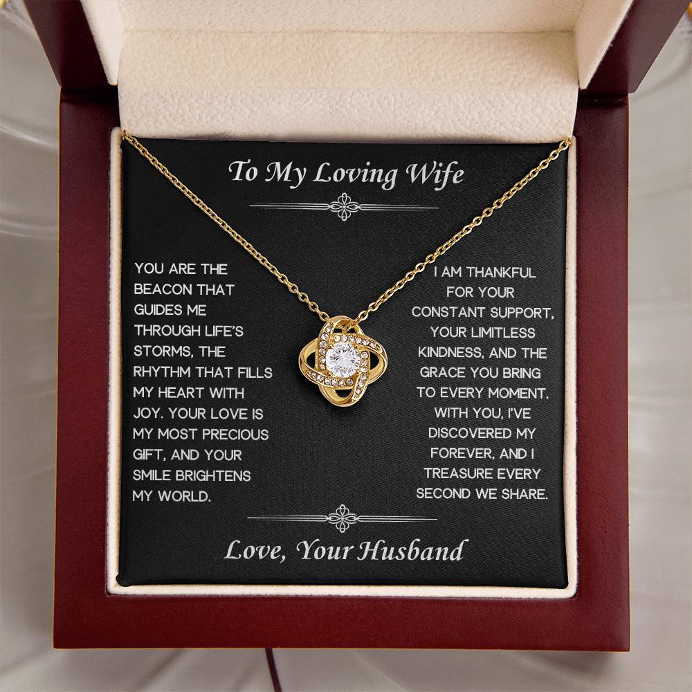 To My Loving Wife Love Knot Necklace