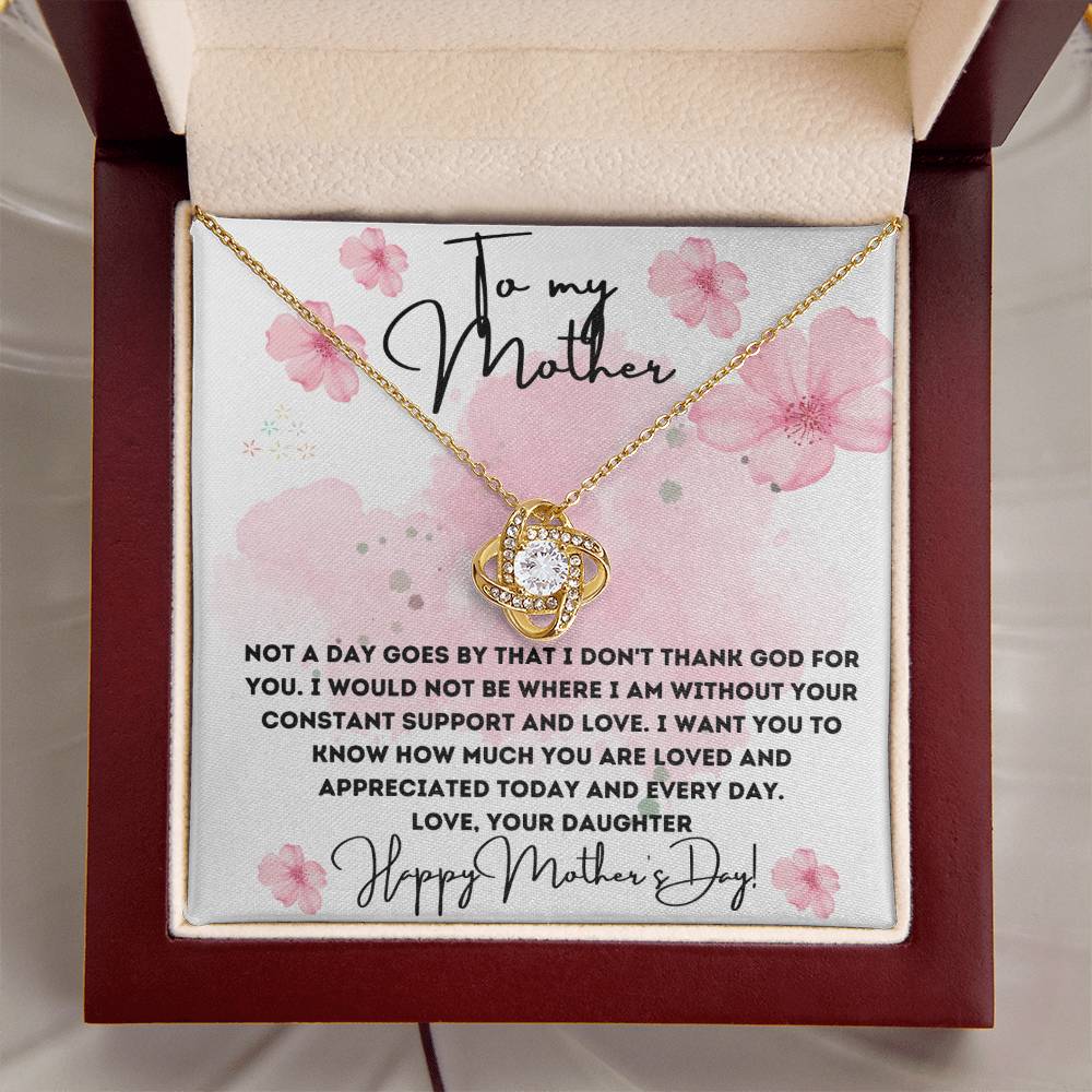 To My Mother Love Knot Necklace