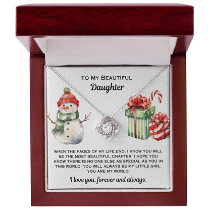 Holiday Daughter Love Knot Necklace