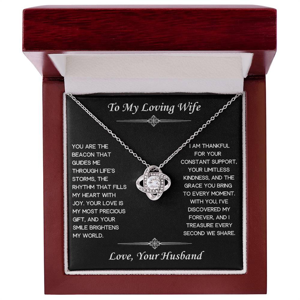 To My Loving Wife Love Knot Necklace