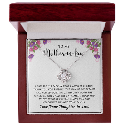 Mother-in-Law Love Knot Necklace from Daughter-in-Law