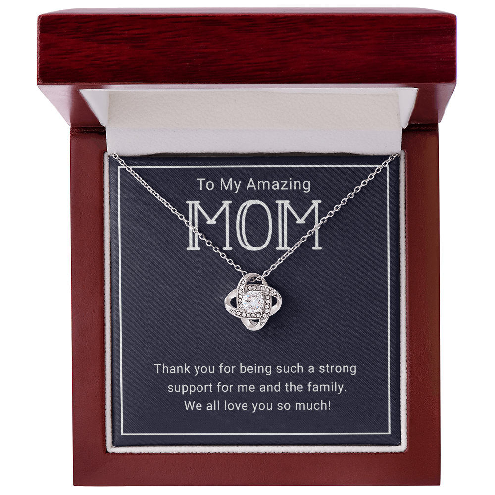 My Amazing Mom Love Knot Pendant Necklace