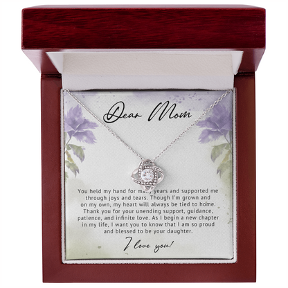 Dearest Mom Love Knot Necklace