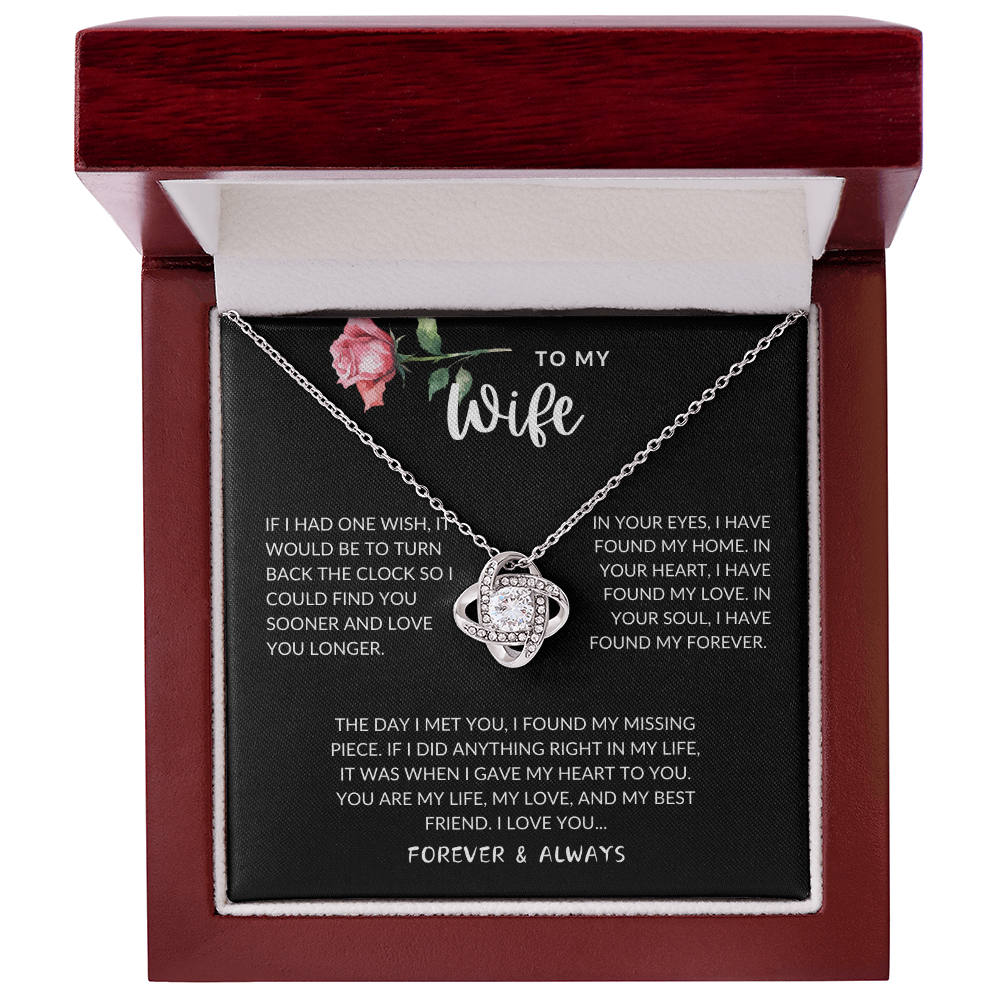 Wife Forever and Always Love Knot Necklace