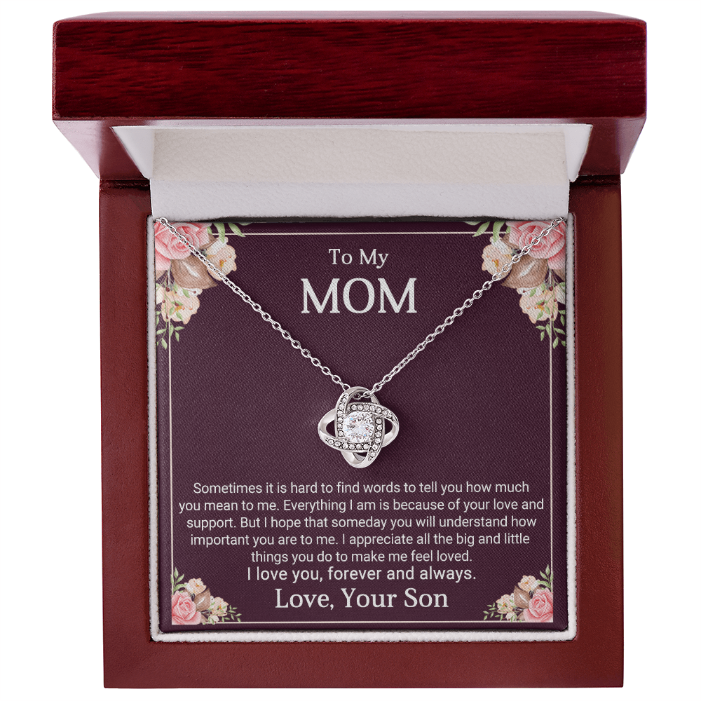 Love Knot Necklace from Son to Mom